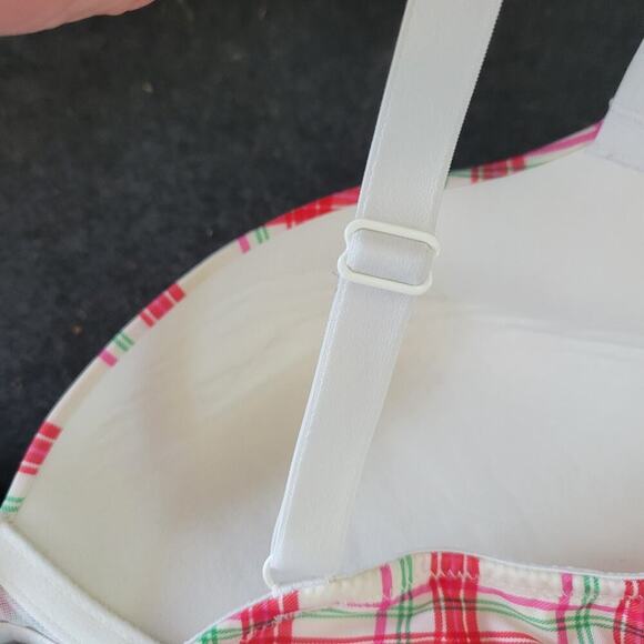 Adore Me Push Up Bra 36C Purple Red Padded Cup Wire Free Adjustable Strap - Picture 3 of 6